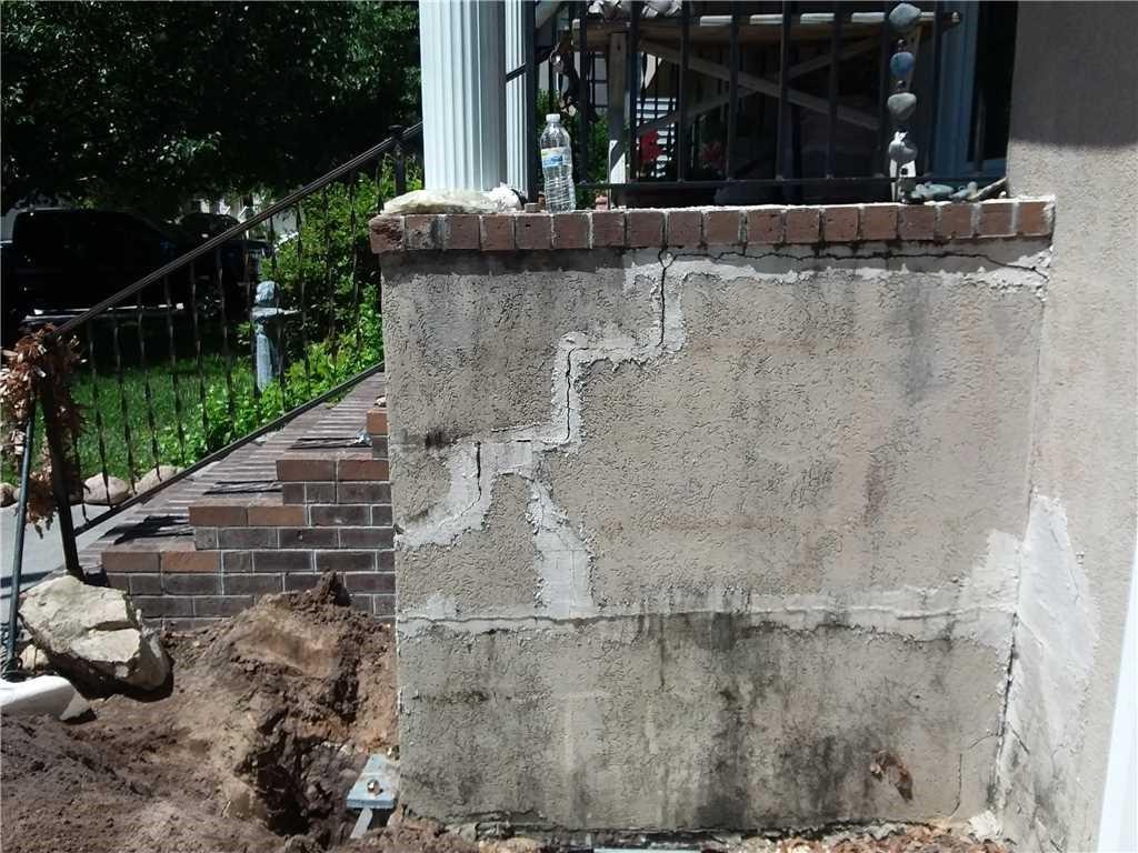 Home Foundation Repair Settling Front Porch In Savannah, GA
