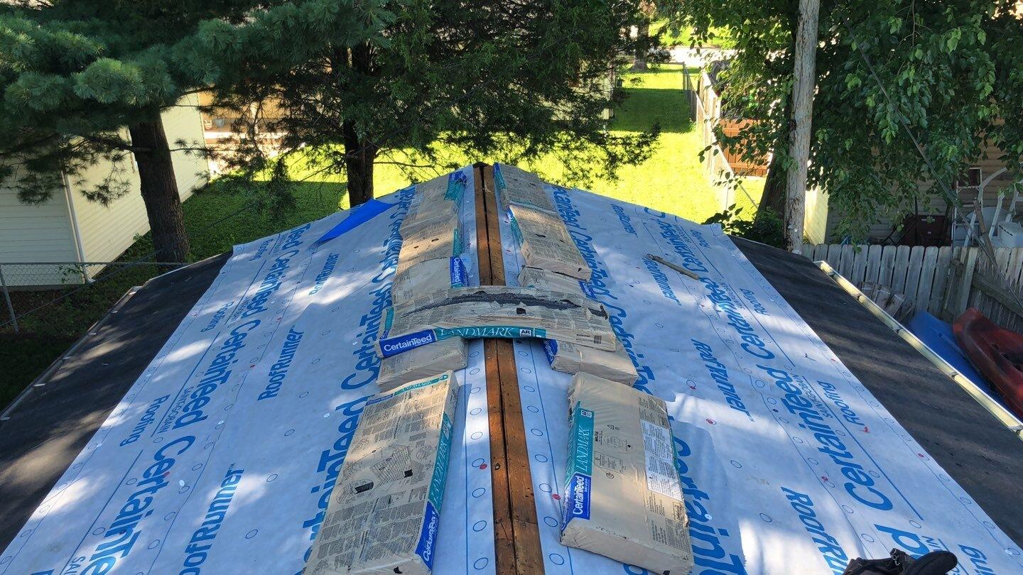 Roof Replacement Garage Roof Replacement in Beloit, WI Underlayment