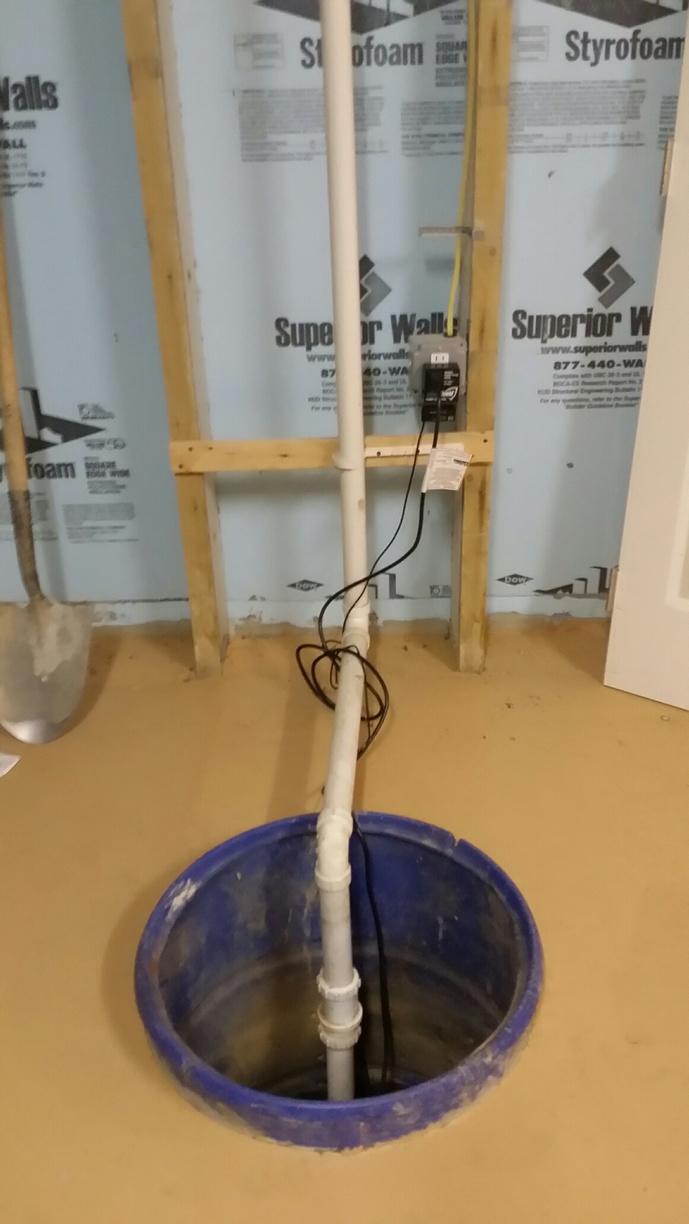 Basement Waterproofing TripleSafe Sump Pump in Greenwich, CT Original, Old Sump Pump