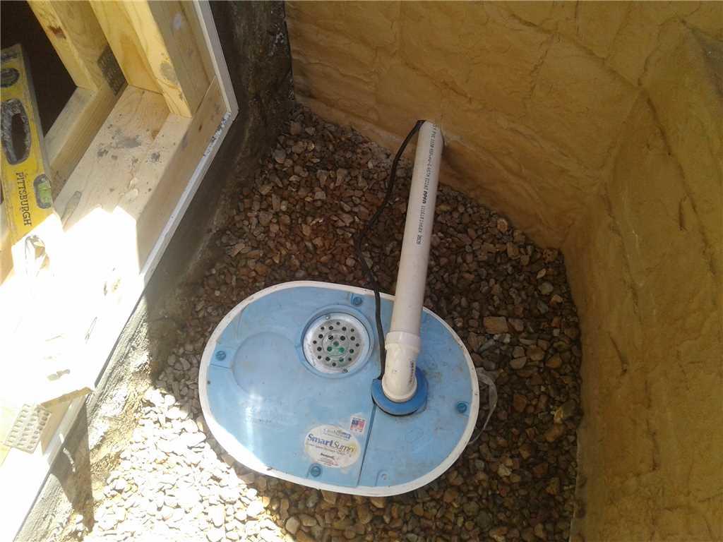 sump installed waterproofing egress rockwell