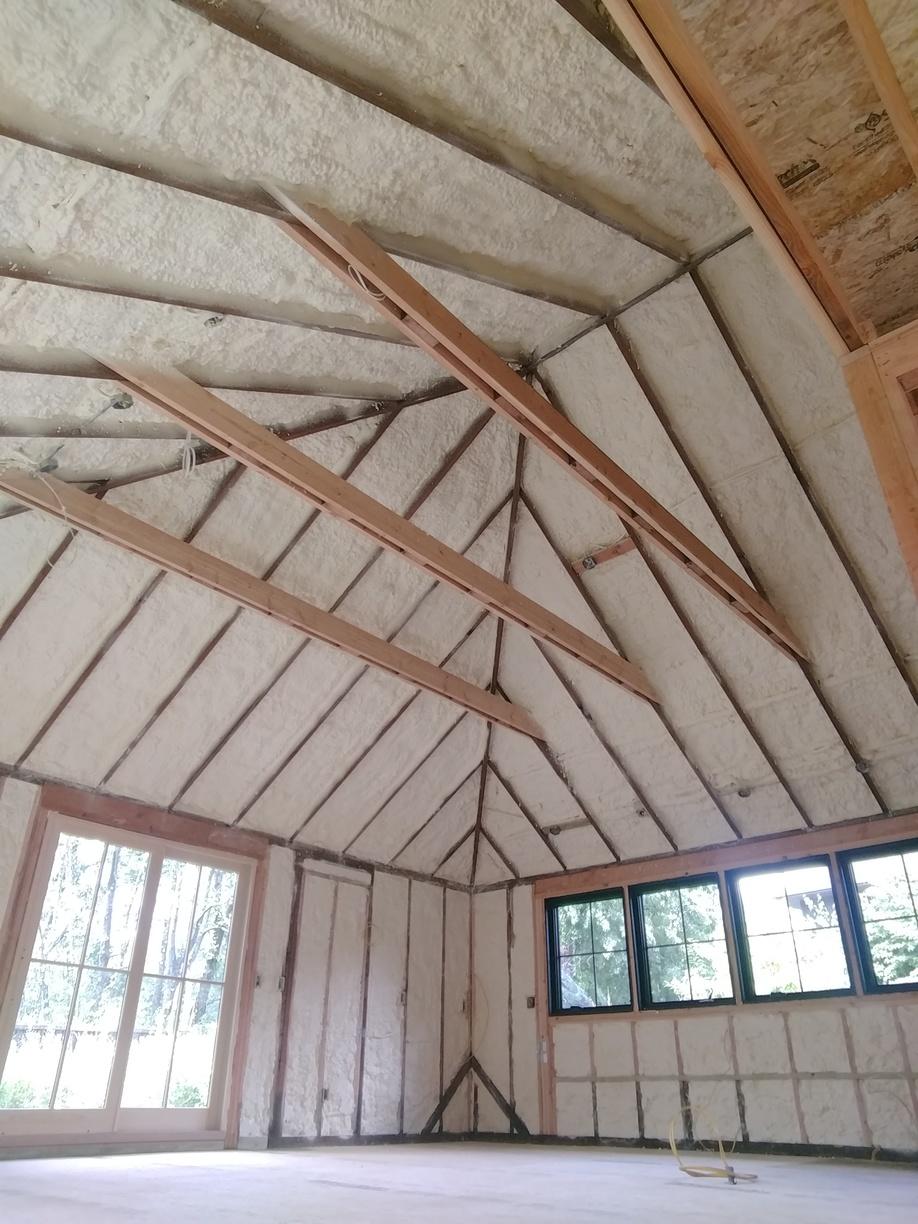 Spray Foam Project In A Litchfield Ct Attic Advantages Of Spray Foam Insulation