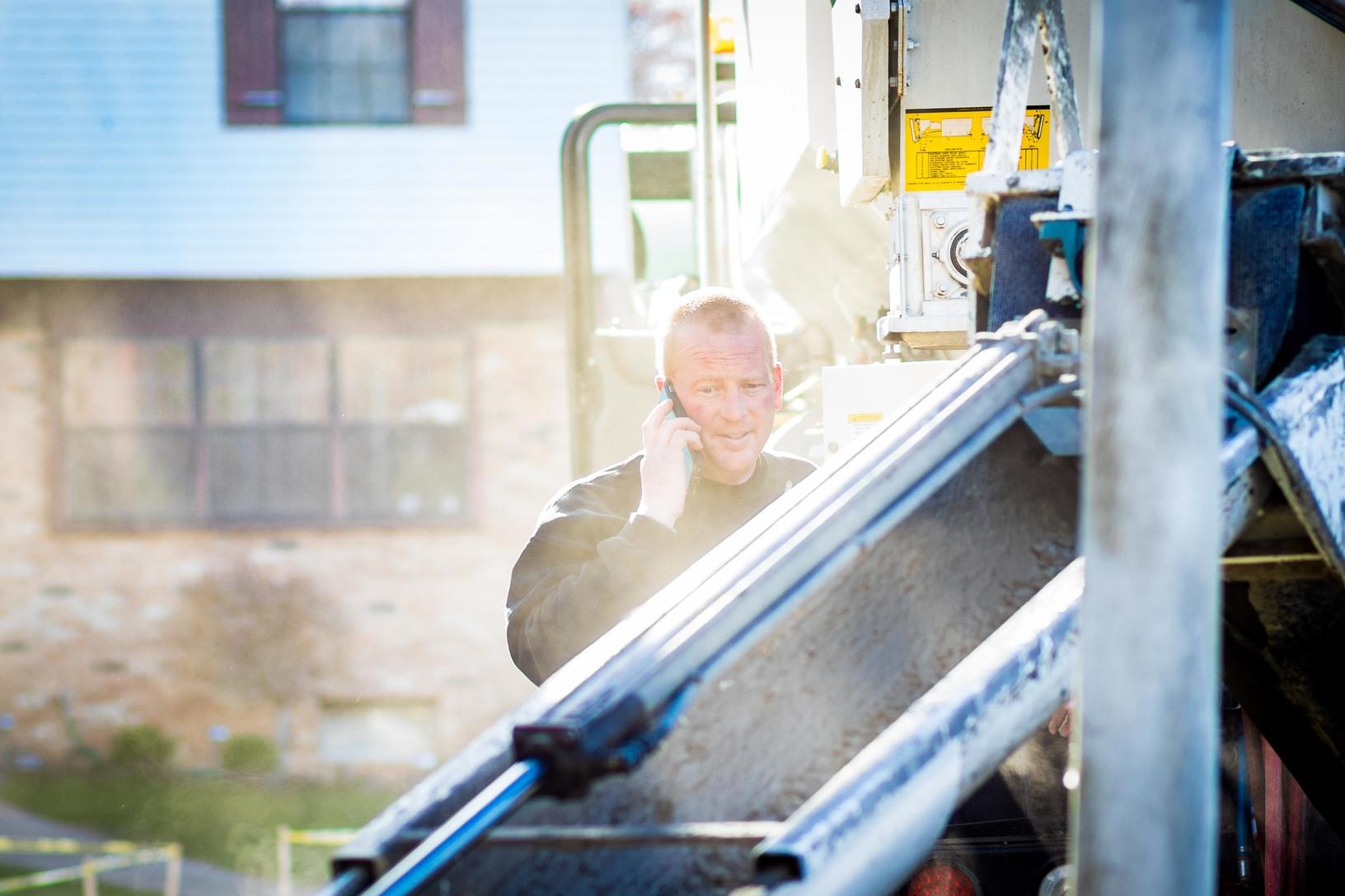 Mobile Concrete Delivery Concrete Delivery for new Sidewalks in Old
