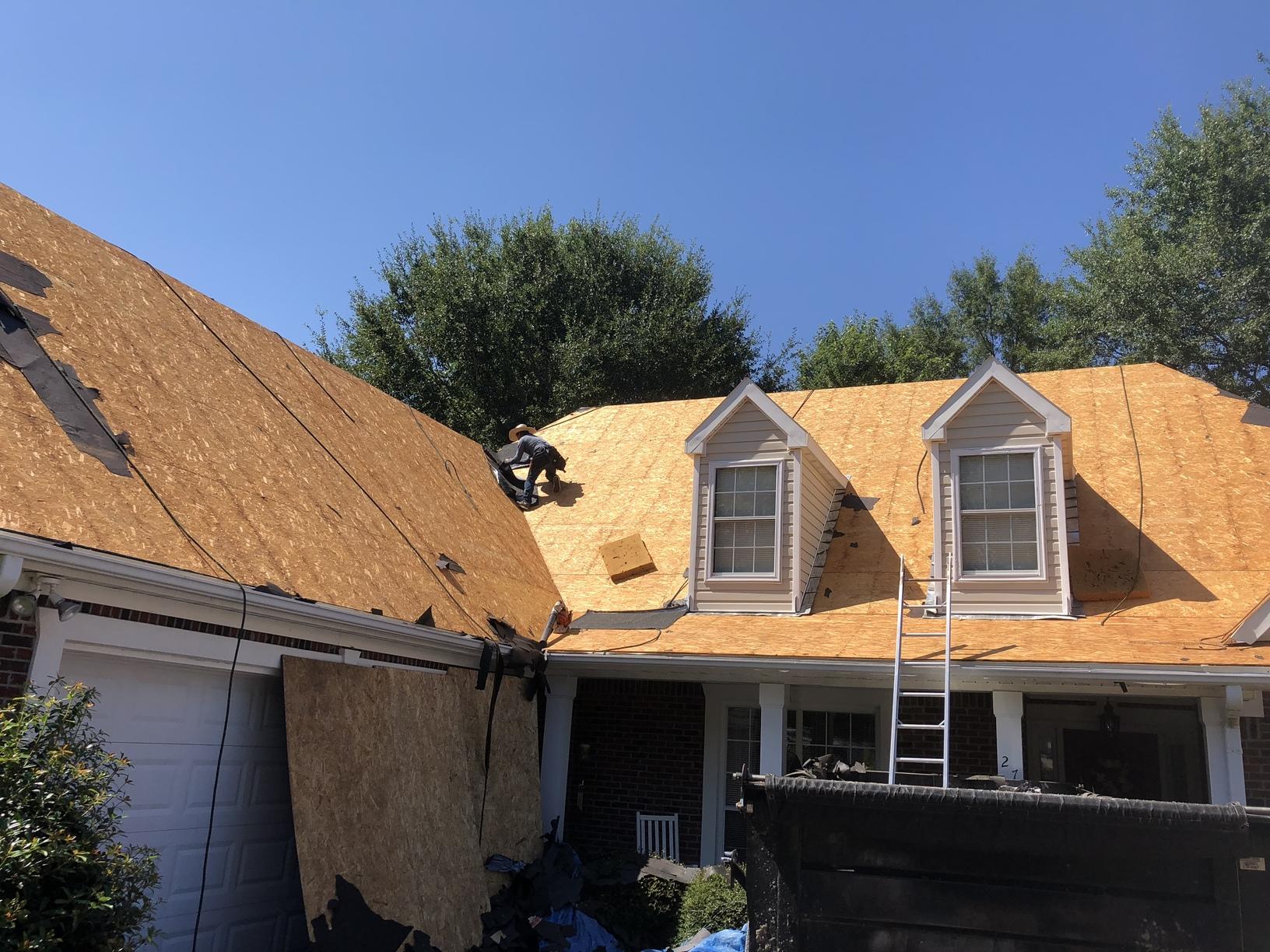 Roofing Services Insureance Paid for this roof Tear off