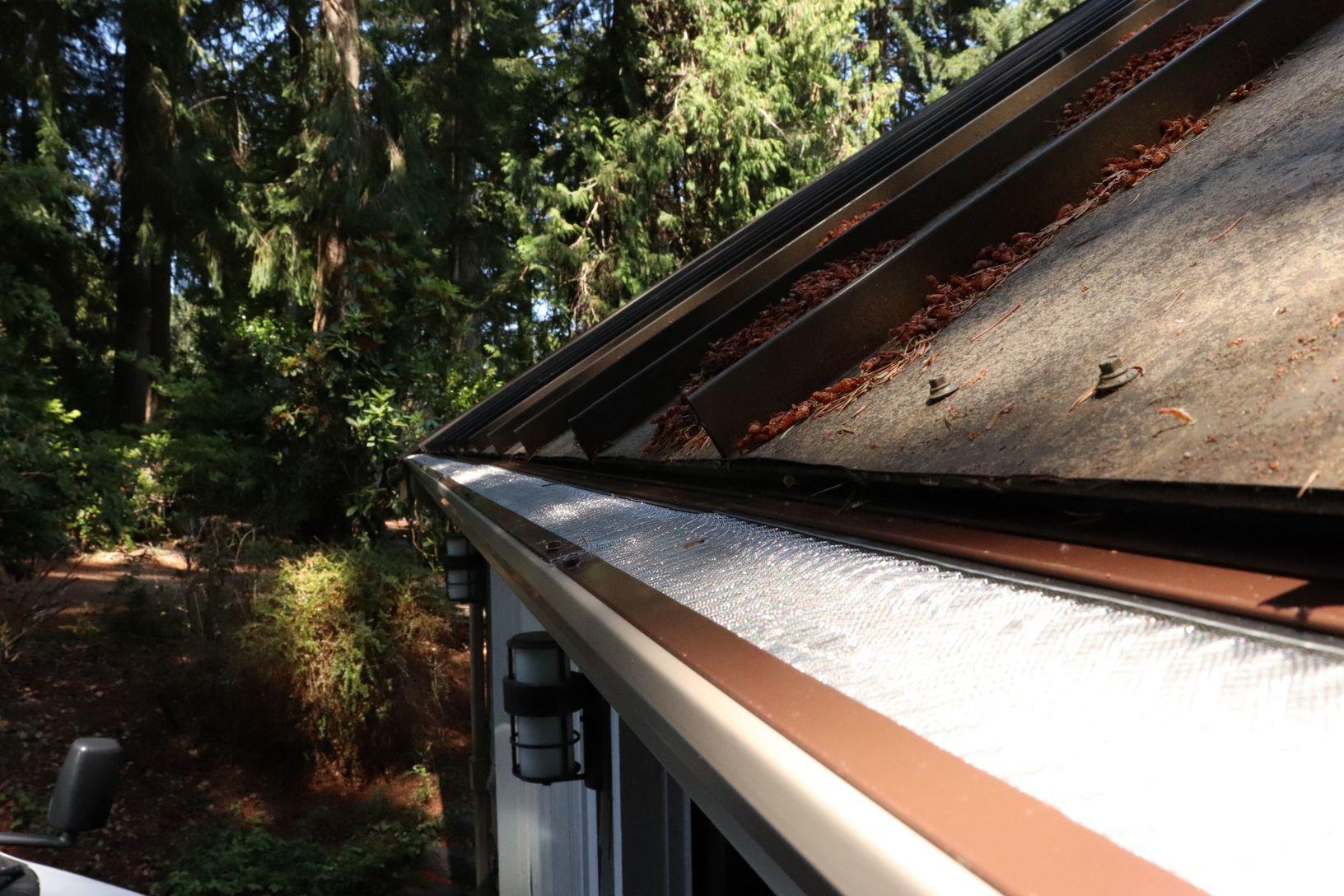 Gutter Guards Valor Gutter Guards Valor Gutter Guard System On A Metal Roof With A Steep Pitch