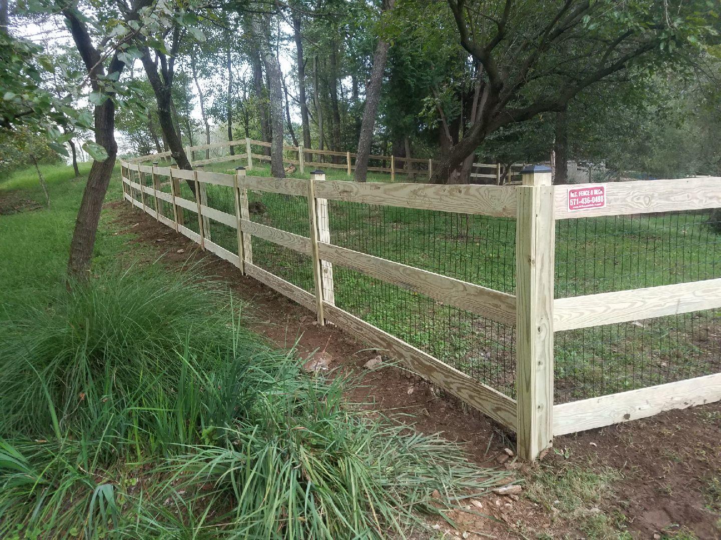 Residential Fencing Paddock/Wood Fence In Middleburg, VA Side view