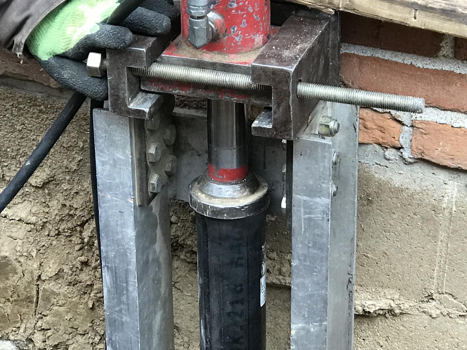 Foundation Repair Exterior Piering Hydraulic Pier RAM