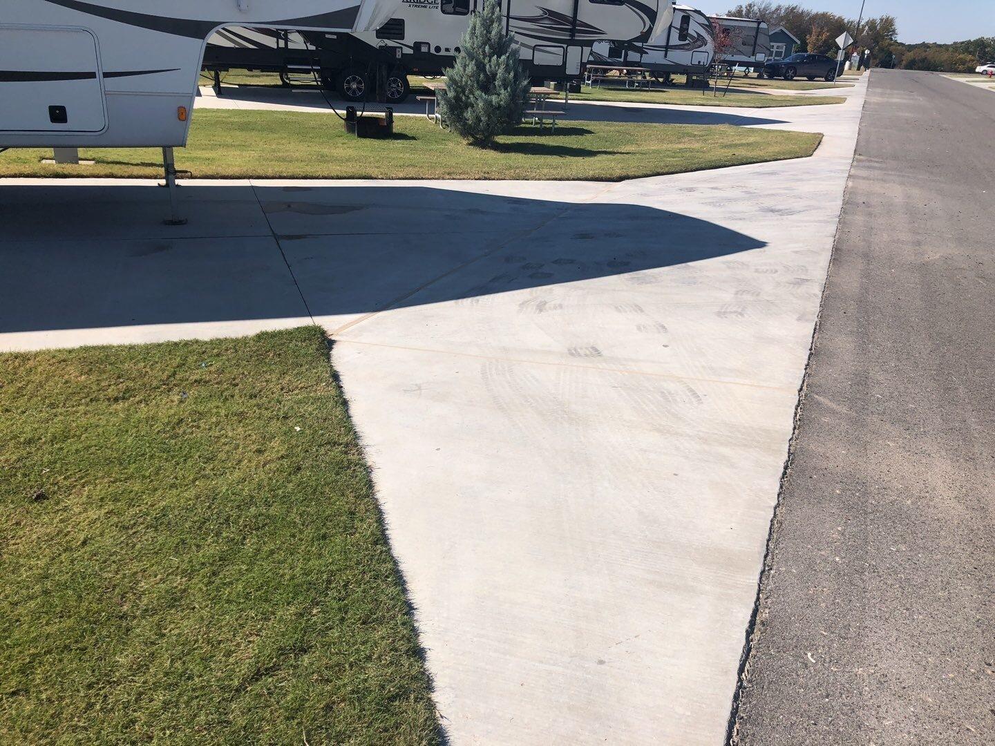 RV Park Concrete Lifting in Weatherford, Ok After Concrete was raised