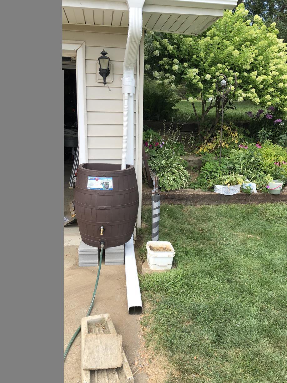 Midlands Home Solutions Leafguard Gutters Downspouts Rain Barrel Installed In Sioux City Ia