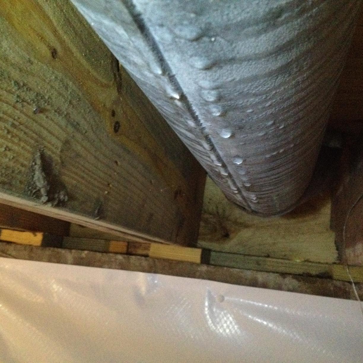 Foundation Repair Crawl Space Beam Support, Troy IL Condensation on