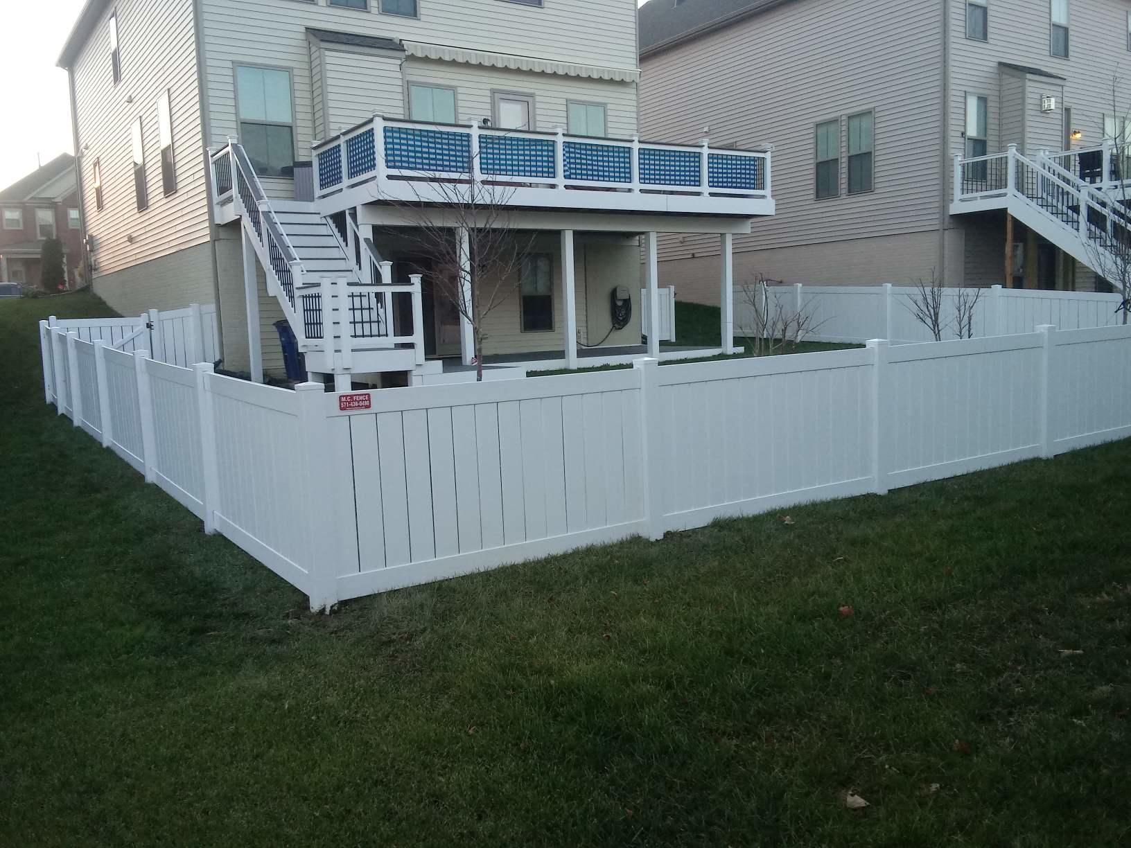 MC Fence And Deck Residential Fencing Vinyl Fence installation