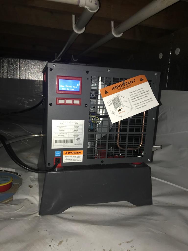 Foundation Repair SmartJack Installation in Crawl Space SaniDry