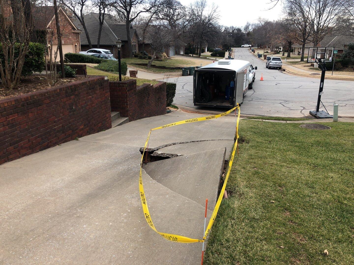 Driveway Repair using Polylevel, Flowable Fill, and SealantPro in