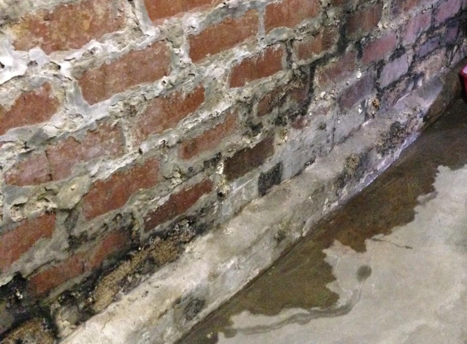 basement brick leaking walls waterproofing foundation