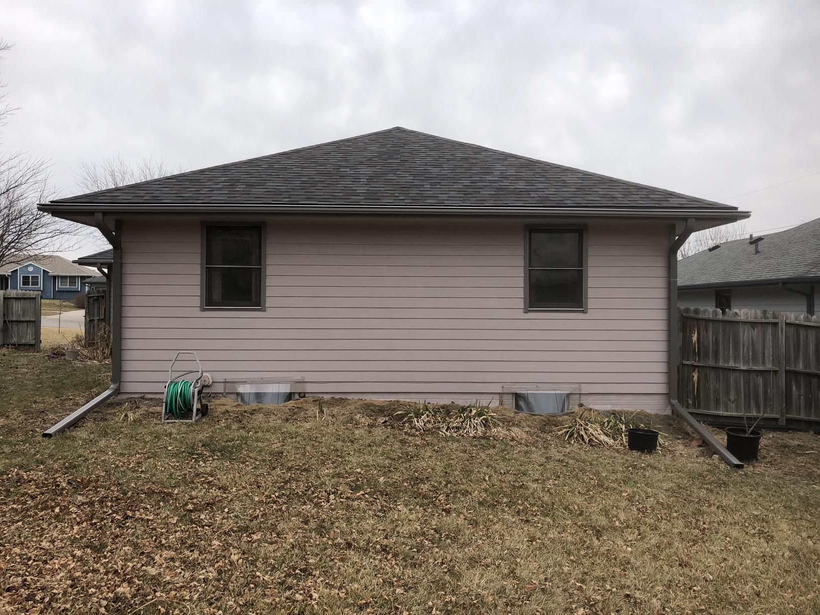 Leafguard Gutters Downspouts Terratone Leafguard Gutter System Installed On Lincoln Ne Home Back Of Home With Terratone Leafguard Gutters Installed Lincoln Ne