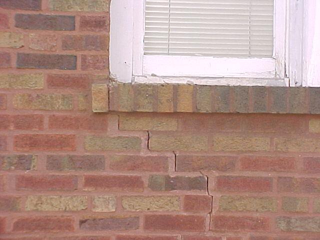 cracks stair step exterior foundations commercial foundation push window