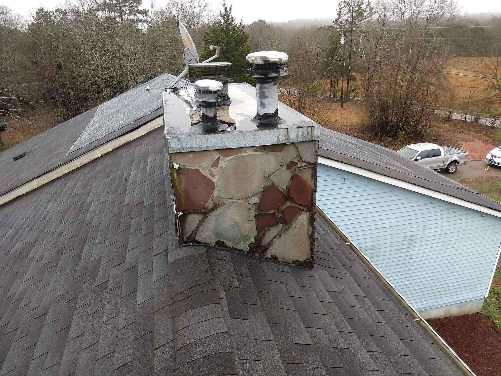 Roof Replacement in McDonough, GA Before Chimney Roof Replacement in McDonough, GA Before Chimney