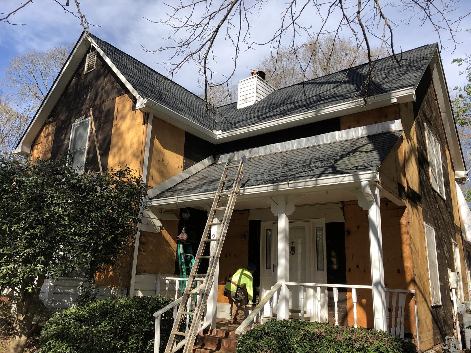 Siding Remodel siding and soffit Tear off