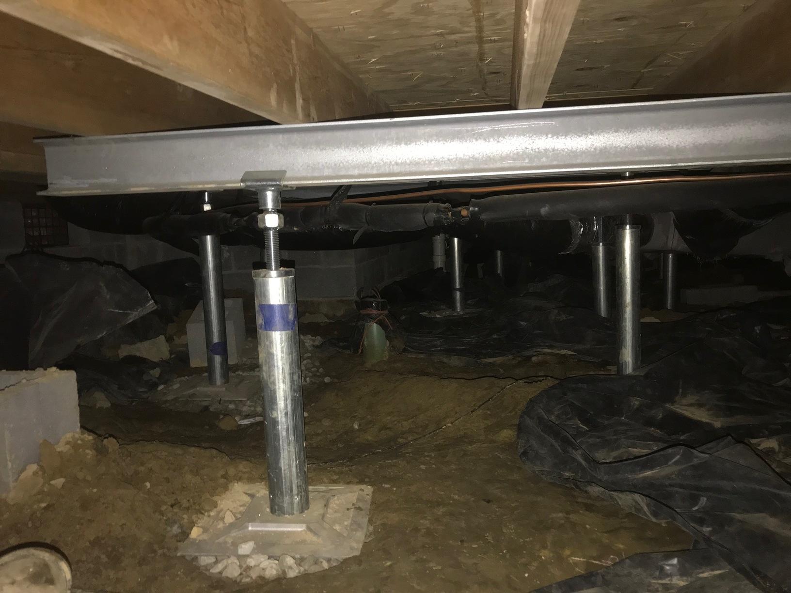 Crawl Space Repair Sagging floors resolved with SmartJack Floor
