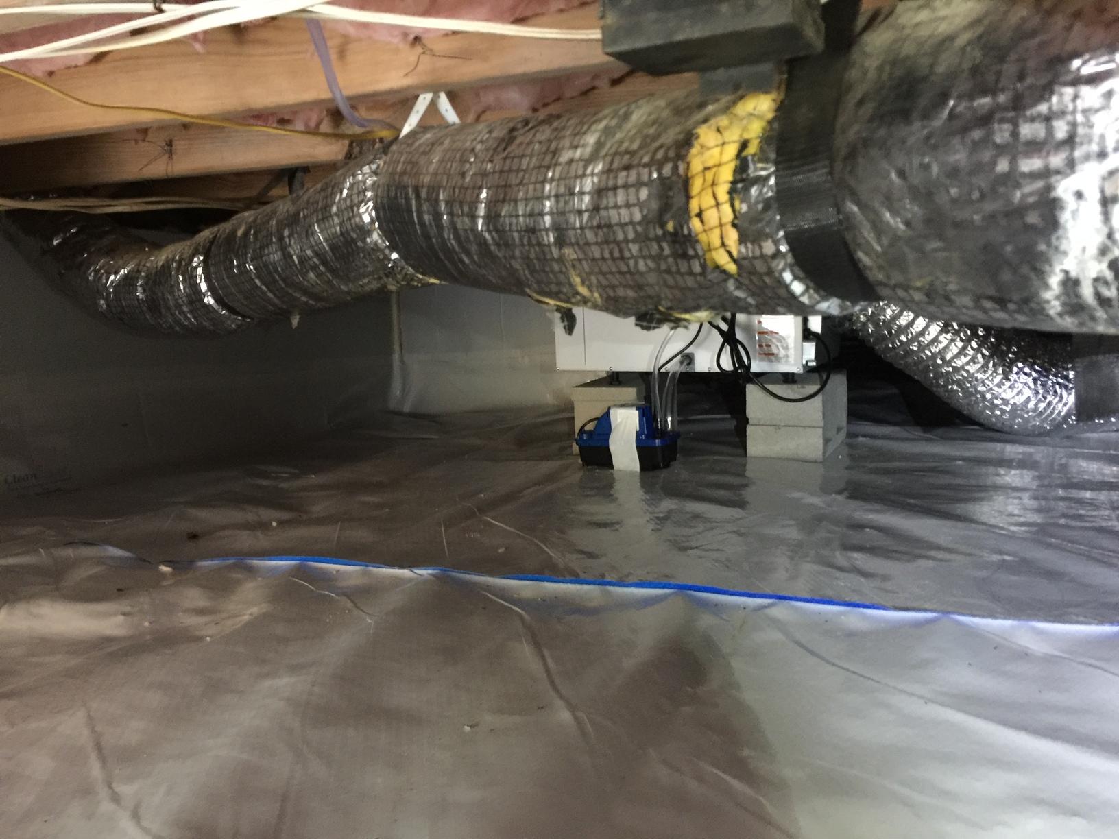 Crawl Space Insulation Vapor Barrier in Beaufort, SC Duct Lines