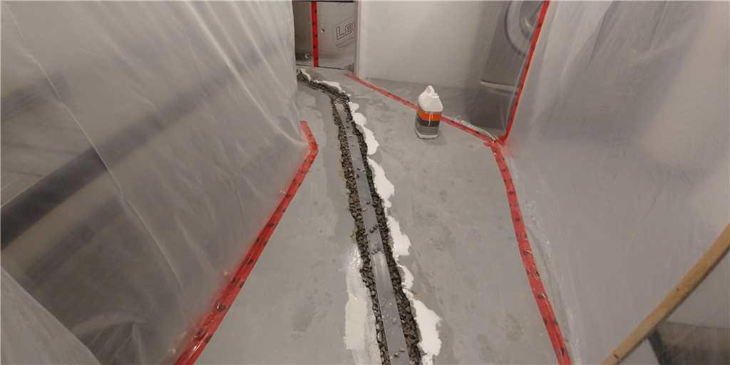Imperméabilisation de soussol Drain français intérieur à Mercier, QC Installation du drain Imperméabilisation de soussol Drain français intérieur à Mercier, QC Installation du drain
