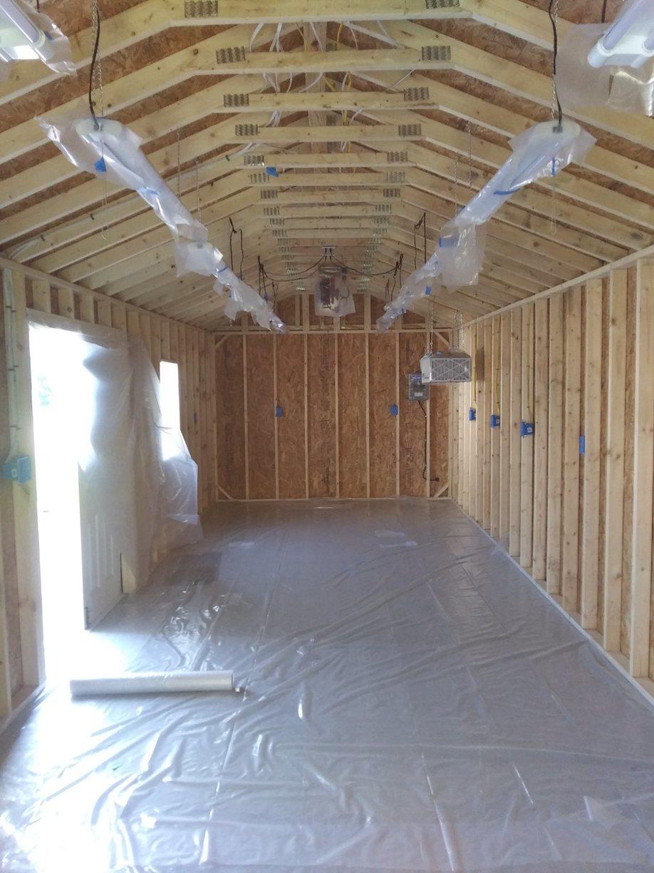 Spray Foam Insulation Spray Foam in Shed; Sandston, VA After Prep