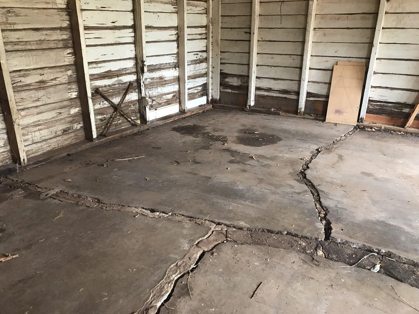 Concrete Leveling - Cracked Garage Floor in Oklahoma City, Ok
