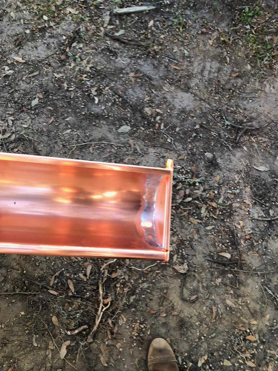 Seamless Gutter Installation European Copper Steel Installation Copper Solder 4