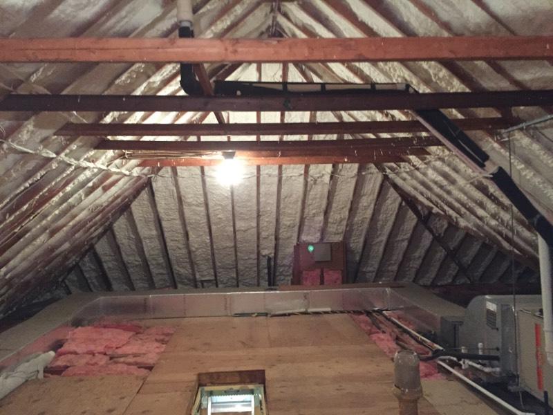 Spray Foam Insulation Spray Foam Insulation In Fairfield Attic Spray Foam Between Roof Joists