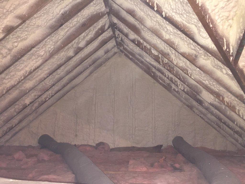 Spray Foam Insulation Spray Foam Insulation In Fairfield Attic Spray Foam Between Roof Joists