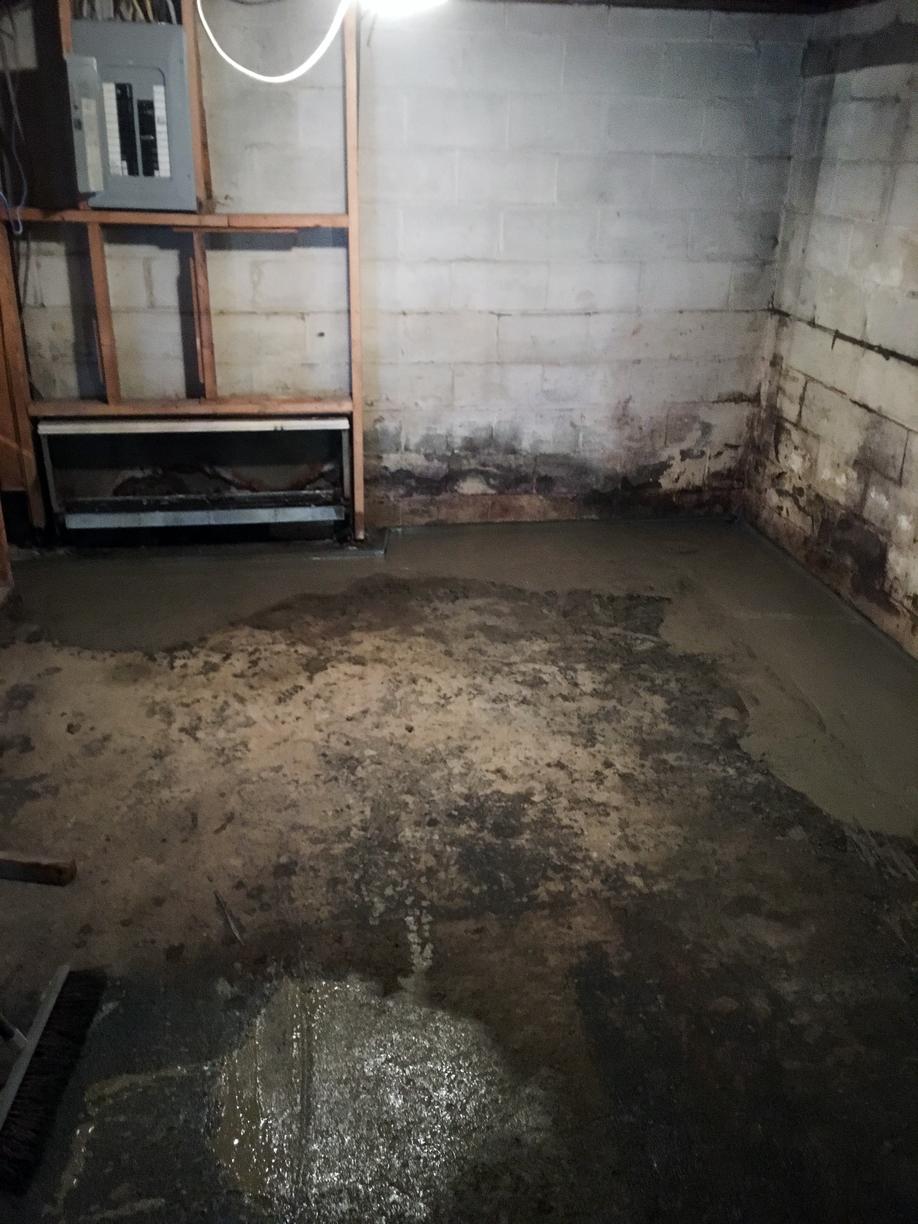 Basement Waterproofing - Basement Drain System Installed in Rutland ...