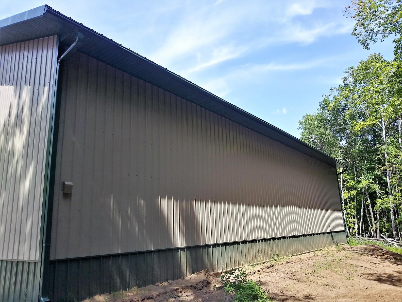 Leafguard Gutters Of St Cloud Leafguard Gutters On Pole Shed In Aitkin Minnesota