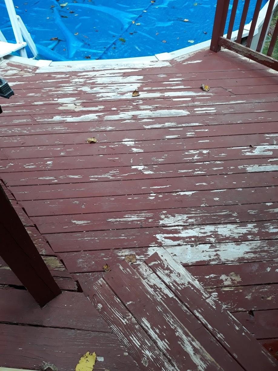 Deck Staining Deck Sanding and Staining in Wallingford Uneven Colors