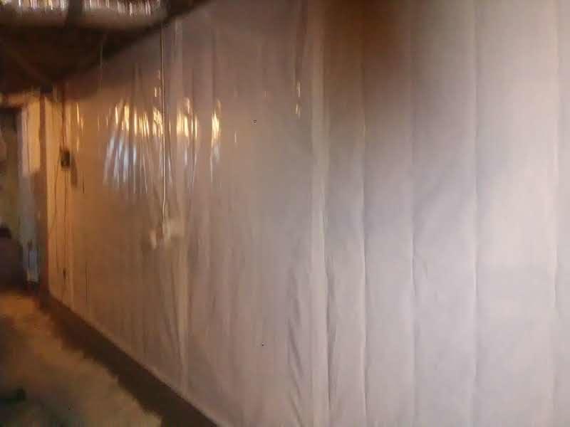 Basement Waterproofing in Oxford, NC CleanSpace Wall Liner installed