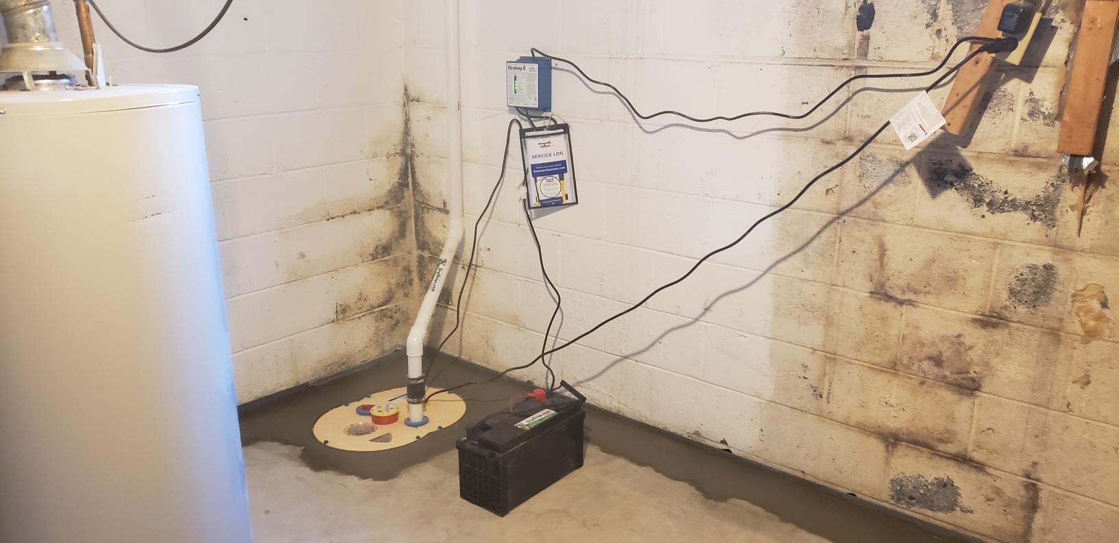 Fixing up a Basement in Clementon, NJ Sump Pump installed and Crack