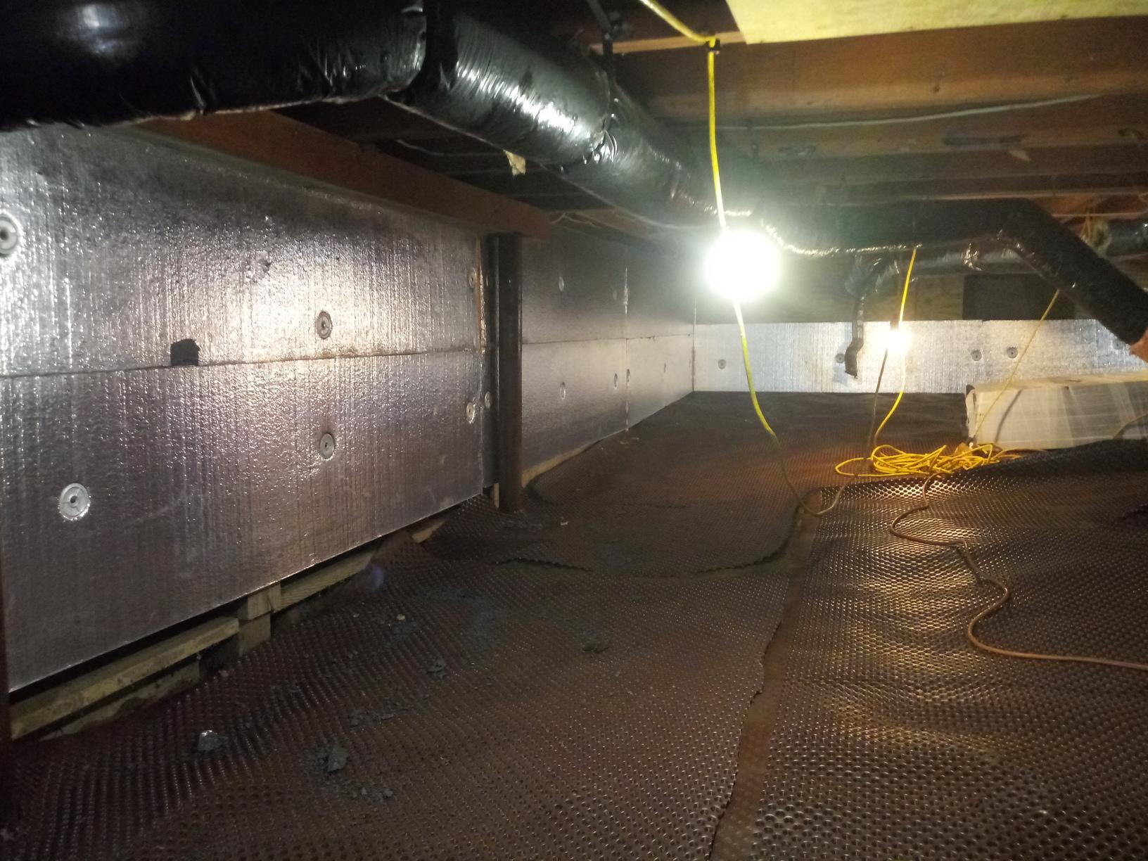 Crawl Space Insulation Eliminating Mold and Drafts in Winsted, CT