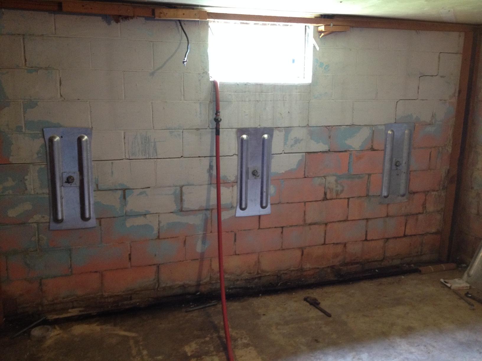 Foundation Repair Wall Anchoring a Block Foundation in Belleville IL