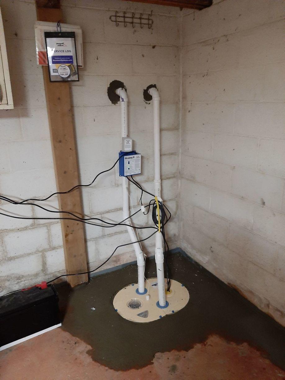 Basement Waterproofed in Princeton, KY TripleSafe Sump Pump