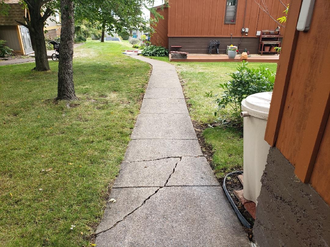 Concrete Sidewalk Repair in Duluth, MN Cracked Uneven Sidewalk