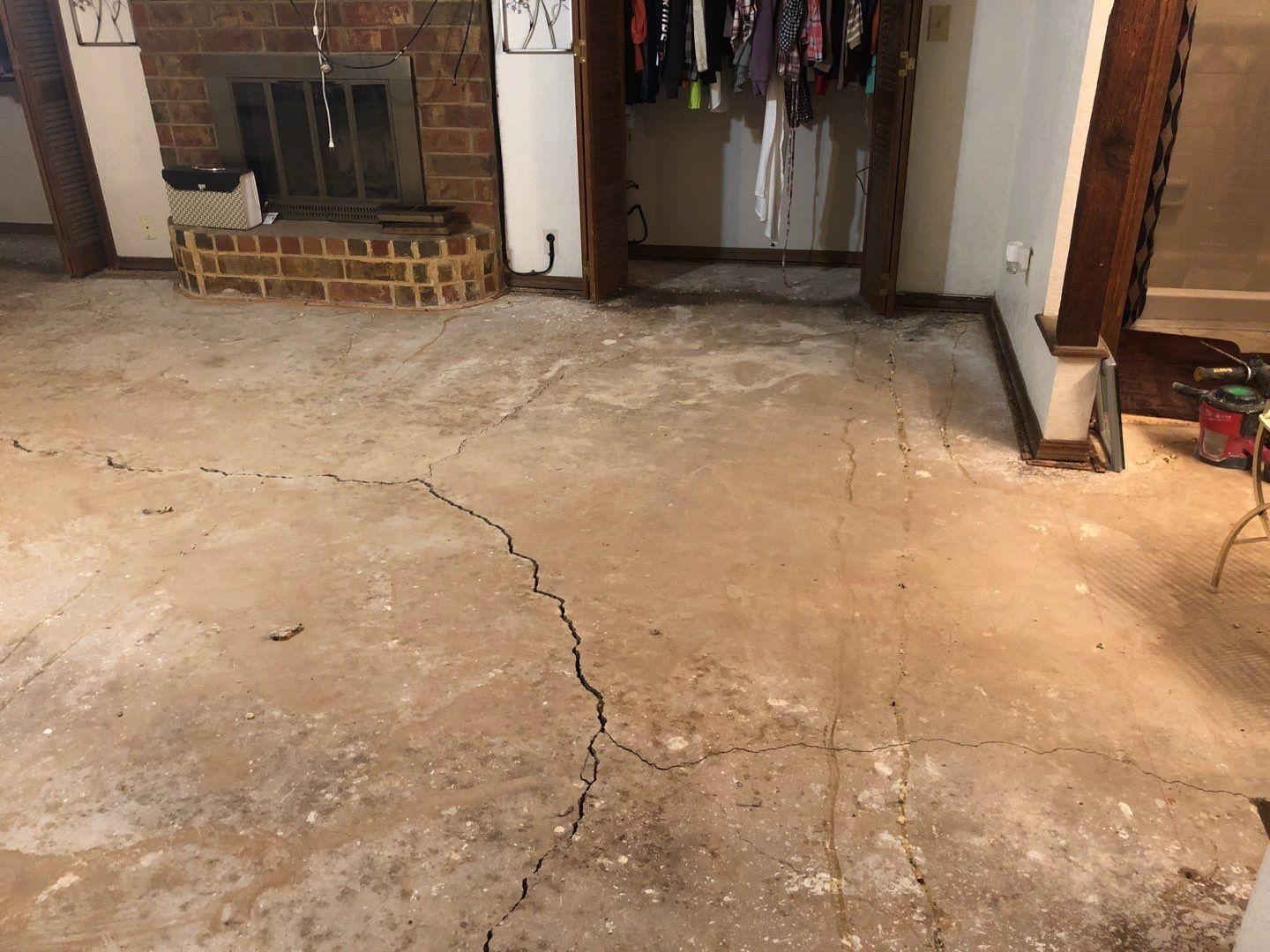 Interior Slab Leveling in Oklahoma City, Ok Interior Crack in Slab in