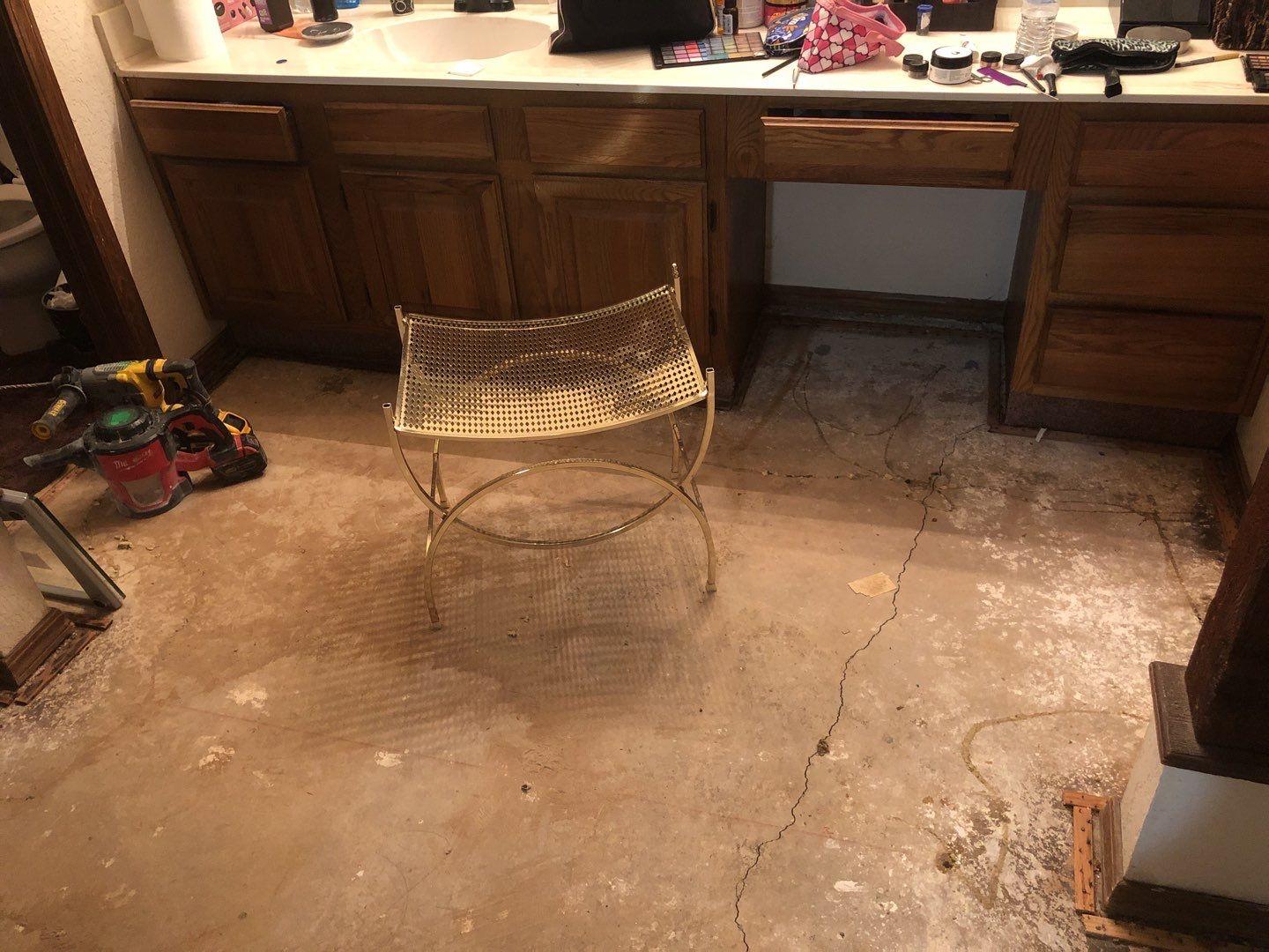 Interior Slab Leveling in Oklahoma City, Ok Sinking Concrete Interior