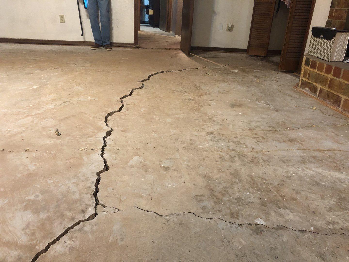 crack in living room floor