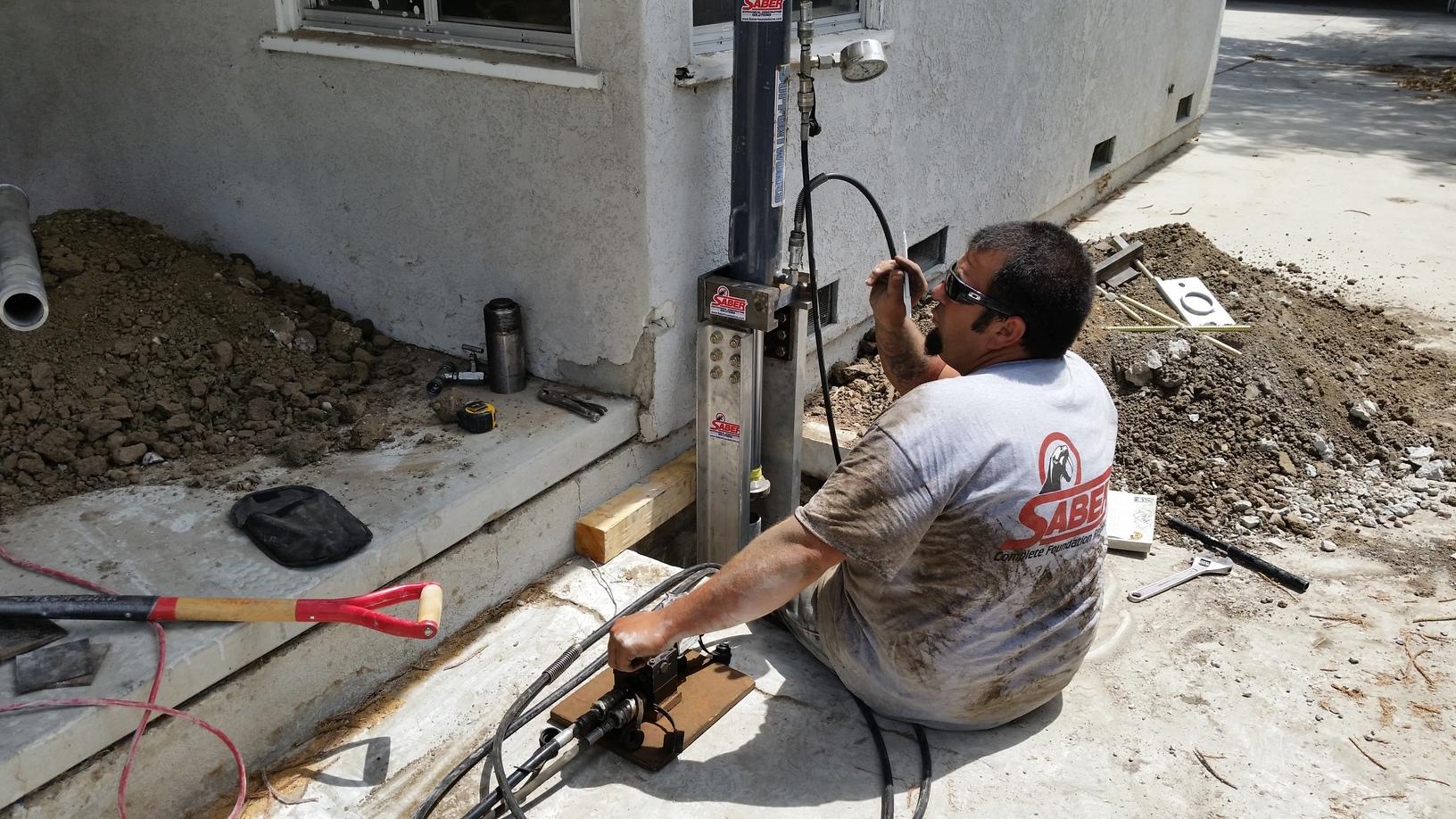 Foundation Repair Buena Park, CA Pier installation Driving Pipe