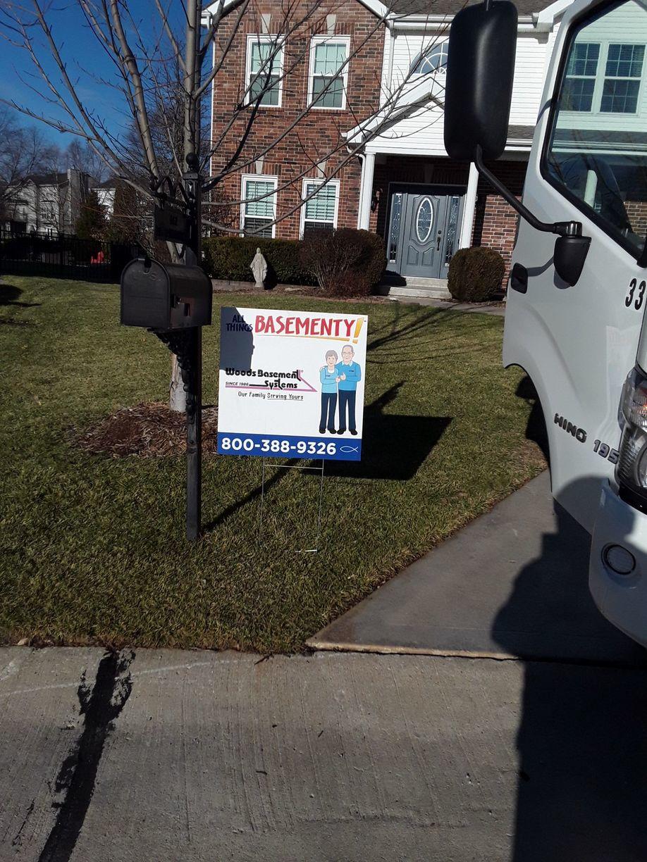 Basement Waterproofing Waterproofing in O'Fallon, Missouri Yard Sign