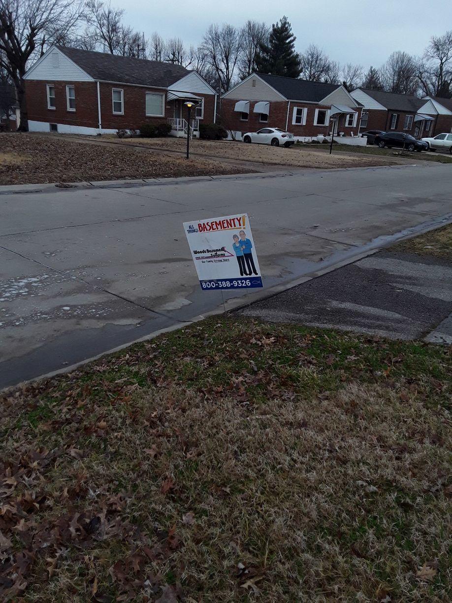 Basement Waterproofing Waterproofing Affton, MO Basement Yard Sign