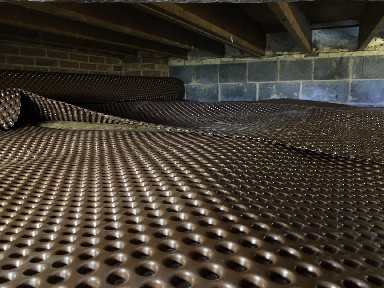 Crawl Space Makeover in Arlington, VA CleanSpace Drainage Matting