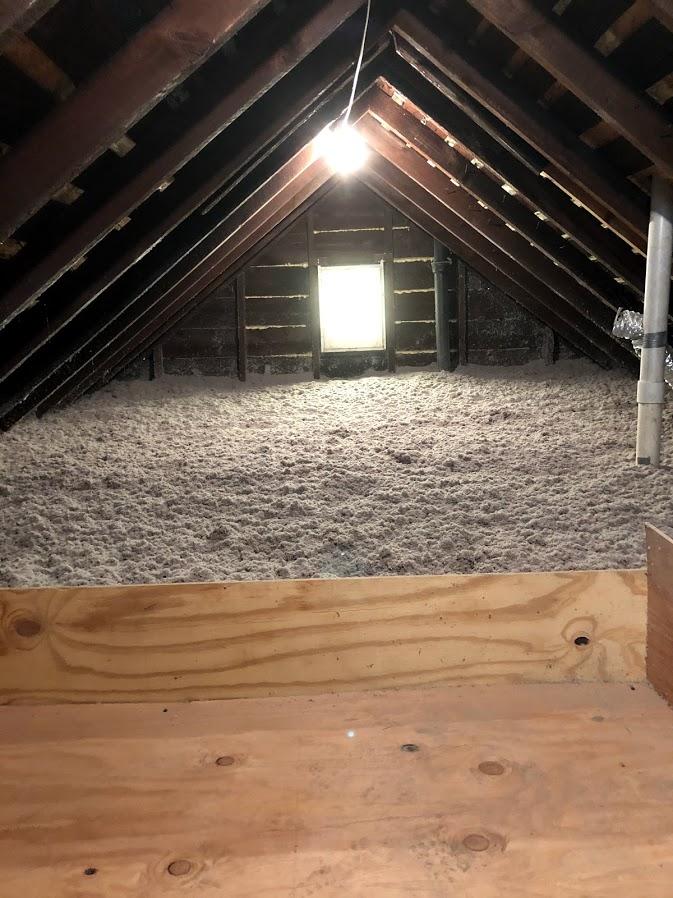 Installing Blowin Cellulose In An Attic Kingston, NY After 1