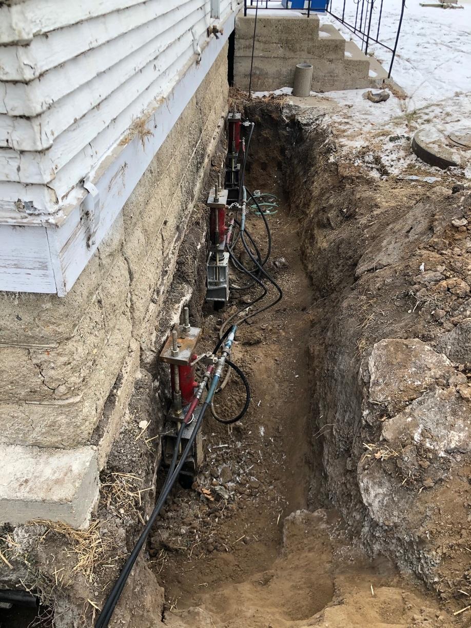Foundation Repair Push Piers Sustain Foundation Crawl Space in