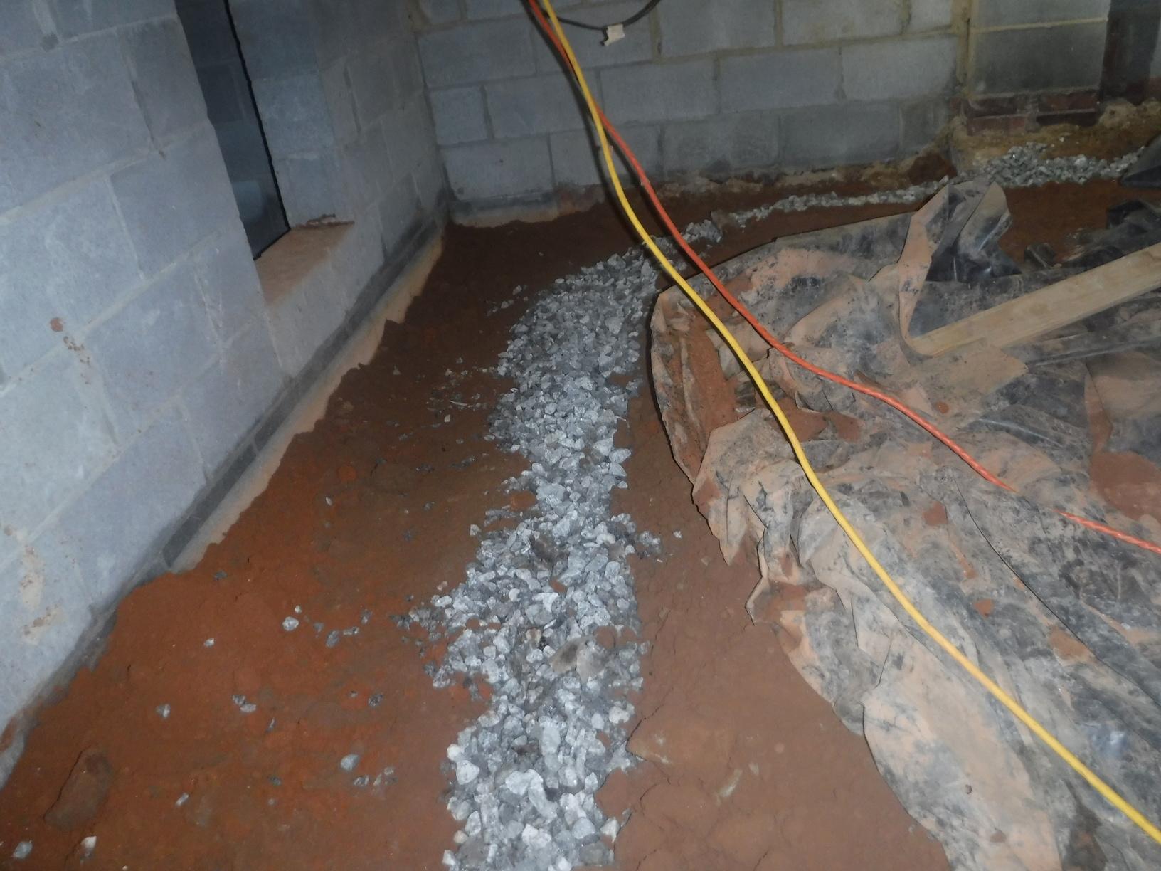 Crawl Space Drainage System Crawl Space Repair - Fishing in the crawlspace solved by SumpPump
