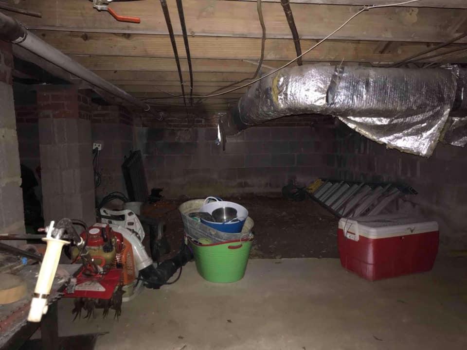 Greensboro Crawl Space Encapsulation in NC Crawl Space Storage Before
