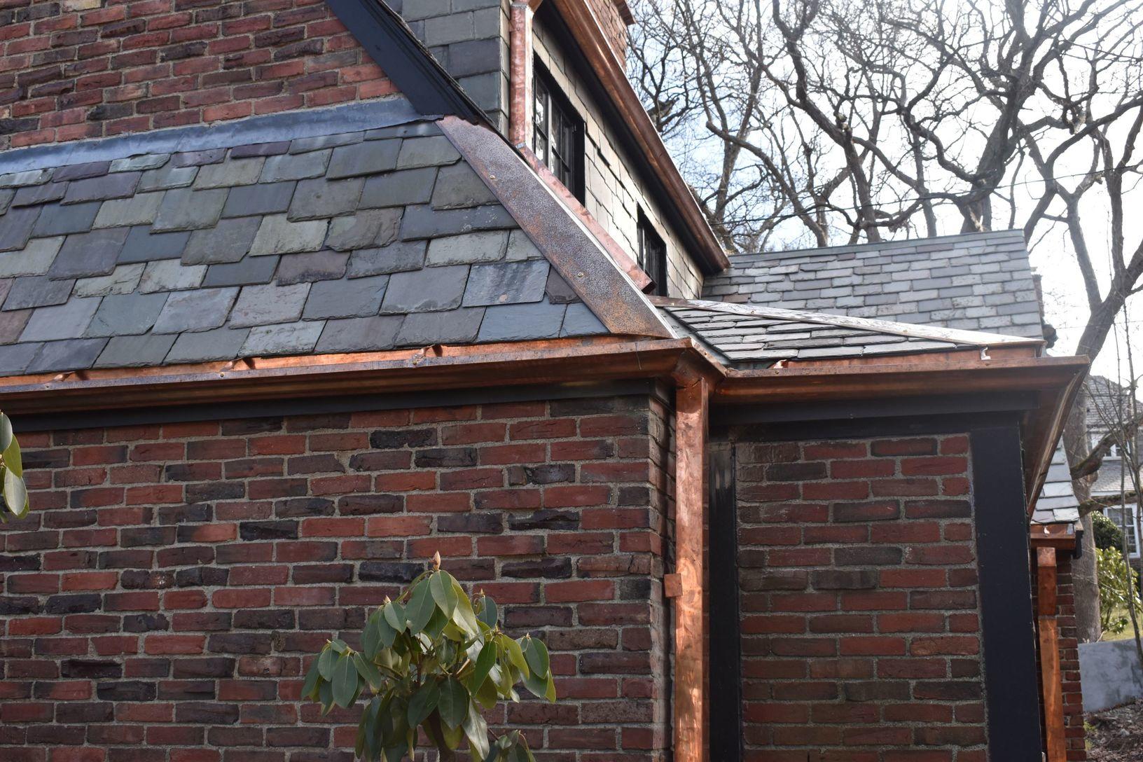 Copper Gutter Installation in Newton, MA Copper Downspout